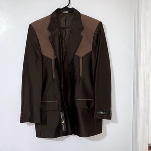 Buffalo David Bitton Brown Two-Tone Western Sport Coat